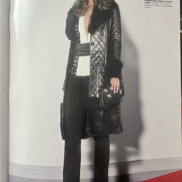 Bebe Black leather Quilted Coat - Picture 1 of 15